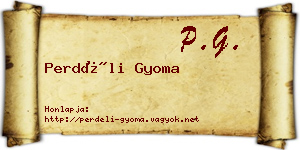 Perdéli Gyoma névjegykártya